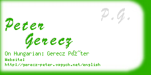 peter gerecz business card